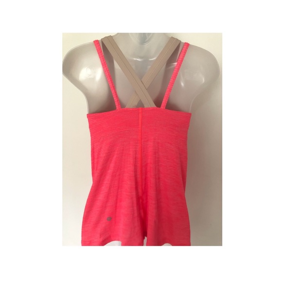 EUC! LULEMON CORAL AND BEIGE STRAPPY TANK TOP - Picture 3 of 6
